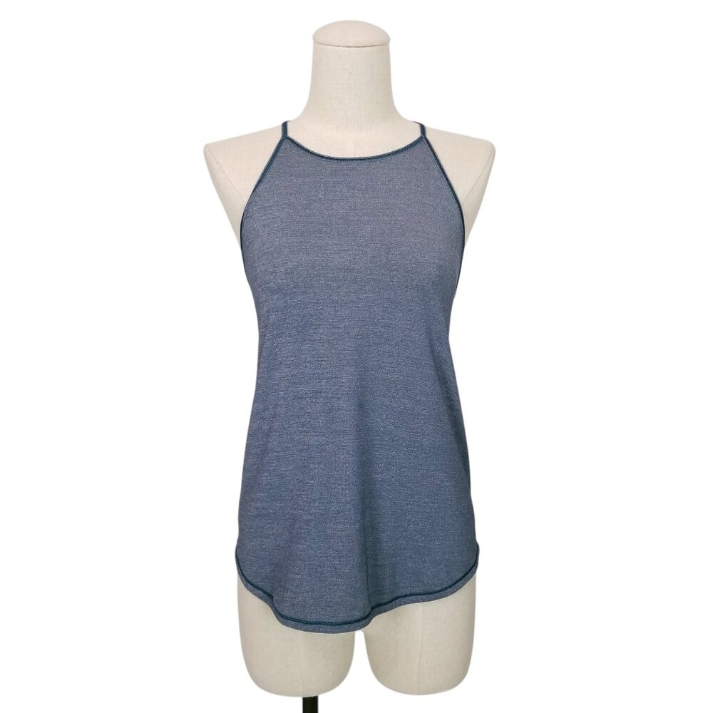 Lululemon Fast as Light Singlet Heathered Night Tide